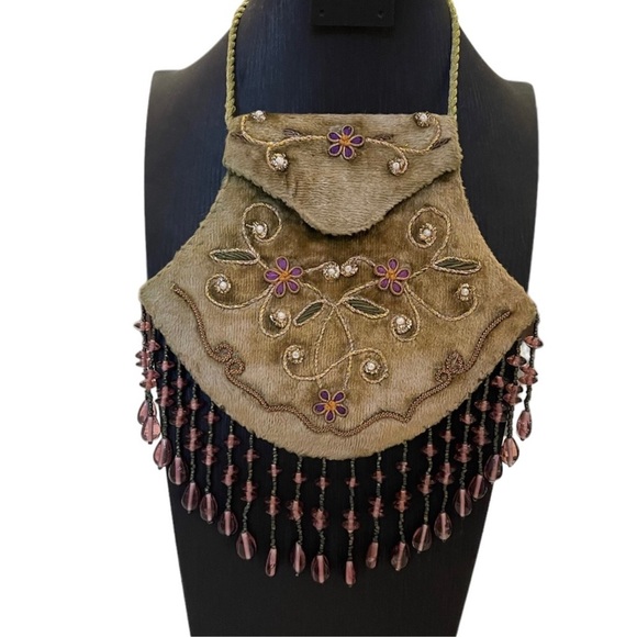 Antique vintage flapper style hand microbeaded and embroidered purse. - Picture 3 of 5